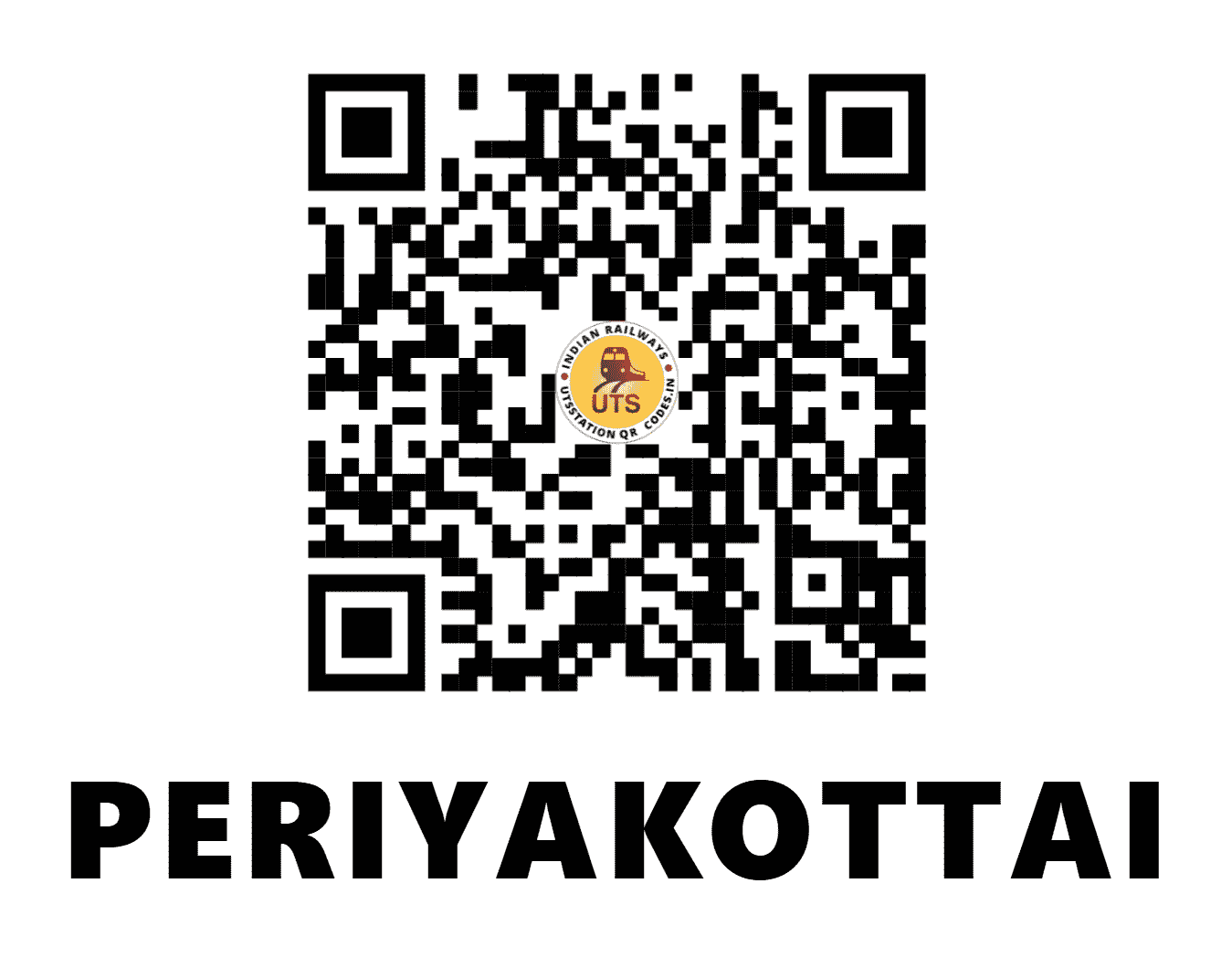 UTS QR Code for PERIYAKOTTAI - PYK (SR - TAMIL NADU)